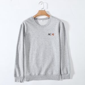 2022 Fox T-Shirt Women and Men Spring and Autumn Lovers pure cotton Tees O Neck Cotton Long sleeve Tops
