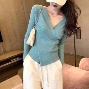 Early Autumn Jacket Women’s Temperament Slim Long Sleeve New Languid Lazy Sweater Inside