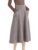 2022 Women Double Pocket Skirt Super Soft Sweat Knitting Elastic Waist Dress Casual Knitwear Vintage Middle Lenght Skirts